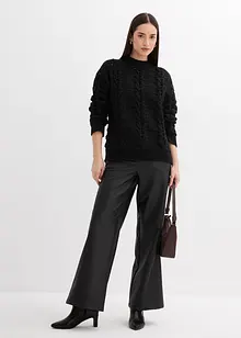 Svetr ze silnější pleteniny s copánkovým vzorem, bonprix