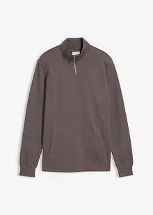 Mikina s praktickými kapsami a rovným spodním okrajem, z čisté organické bavlny, bonprix