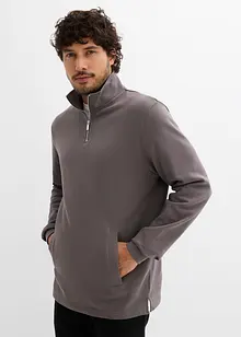 Mikina s praktickými kapsami a rovným spodním okrajem, z čisté organické bavlny, bonprix