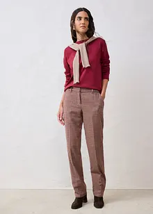 Triko s dlouhým rukávem a podílem hedvábí, bonprix