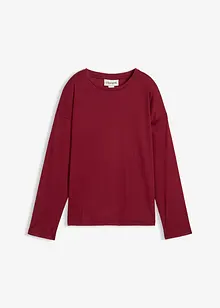 Triko s dlouhým rukávem a podílem hedvábí, bonprix