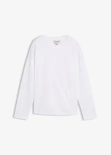 Triko s dlouhým rukávem a podílem hedvábí, bonprix