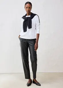 Triko s dlouhým rukávem a podílem hedvábí, bonprix