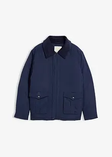 Vatovaná zimní bunda s manšestrovým límcem, bonprix