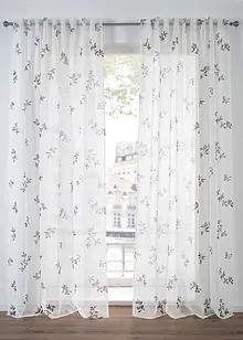 Záclona s natištěnými větvičkami jmelí (1 ks v balení), bonprix