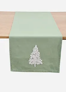 Běhoun na stůl z organické bavlny s výšivkou, bonprix