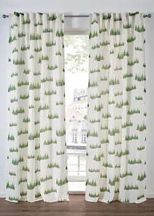 Záclona s natištěnými vánočními stromky (1 ks v balení), bonprix