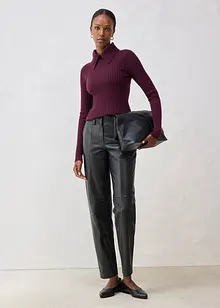 Kožené kalhoty z nappa jehnětiny, bonprix