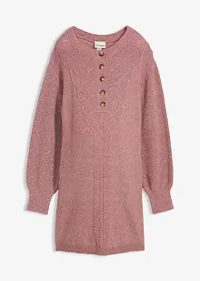 Těhotenské  a kojicí pletené šaty s dlouhou knoflíkovou lištou, bonprix