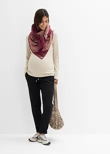 Těhotenské kalhoty bez zapínání, s elastickým pasem, z materiálu Punto di Roma, bonprix