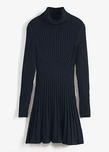Pletené šaty s rolákovým límcem, bonprix