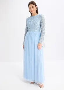 Maxi šaty s výšivkou s flitry, bonprix