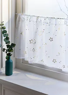Vitrážková záclona s lesklými hvězdami, bonprix