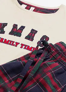 Pyžamo s flanelovými kalhotami a dárkovou taškou, bonprix