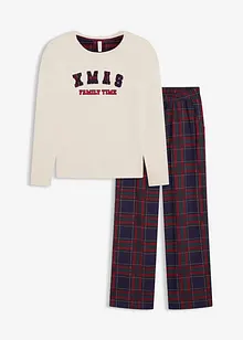 Pyžamo s flanelovými kalhotami a dárkovou taškou, bonprix