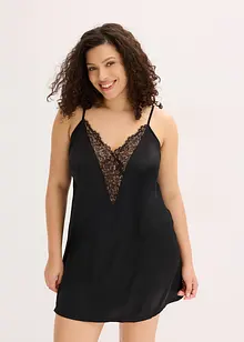 Saténové negližé s třpytivou přízí, bonprix