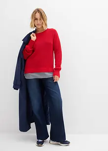 Svetr s halenkovou vsadkou, bonprix