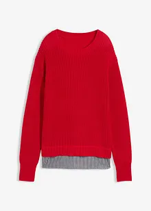 Svetr s halenkovou vsadkou, bonprix