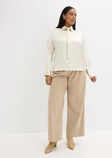 Saténová halenka s odnímatelnou kravatou (2dílná souprava), bonprix