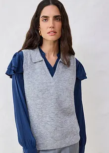 Svetr bez rukávů s vlnou alpaka, bonprix