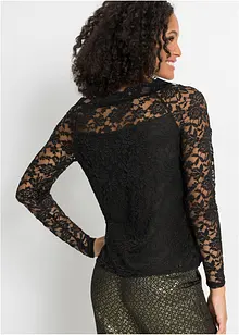 Krajkové tričko s dlouhým rukávem, bonprix