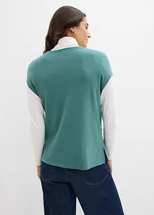 Svetr bez rukávů z měkké směsi s viskózou, bonprix