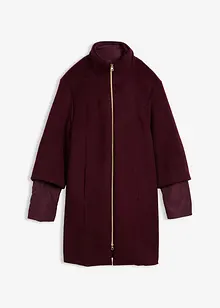 Vlněný kabát s prošívanou vnitřní bundou (2dílná souprava), bonprix