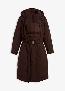 Hřejivý těhotenský prošívaný kabát s nosicí vsadkou 2 v 1, bonprix