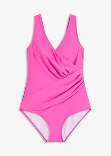 Stahovací jednodílné plavky, střední tvarující efekt, se zavinovacím vzhledem, bonprix