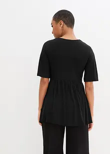 Tričko s áčkovým střihem, krátký rukáv, bonprix