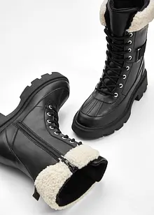 Šněrovací kotníkové boty s podšívkou, bonprix