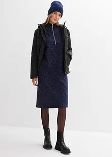 Mikinové šaty s límečkem na zip, bonprix