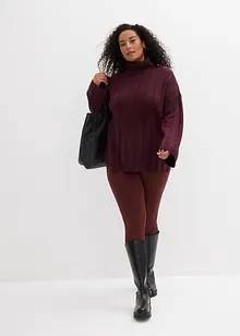 Žebrovaný svetr s rolákovým límcem, bonprix