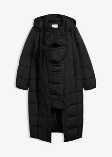 Hřejivý těhotenský kabát s nabíranými rukávy a vsadkou na nošení 2 v 1, bonprix