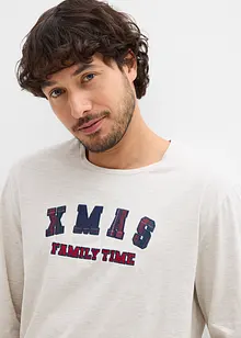 Pyžamo s flanelovými kalhotami, z měkké bavlny, s dárkovou taškou, bonprix