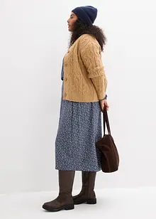 Midi sukně ze splývavé viskózy, bonprix