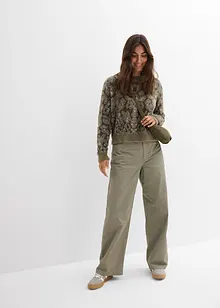 Svetr ze silnější pleteniny z měkké péřové příze, bonprix