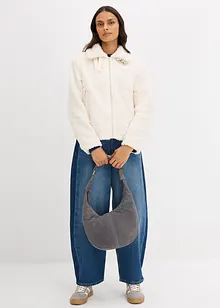 Bunda z umělé kožešiny z plyšového flísu, bonprix