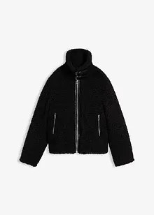 Bunda z umělé kožešiny z plyšového flísu, bonprix