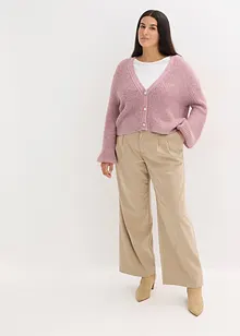 Krátký pletený kabátek s třpytivou přízí a podílem vlny, bonprix