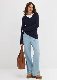 Svetr z jemné pleteniny z čisté organické bavlny, bonprix