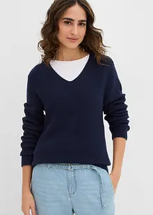 Svetr z jemné pleteniny z čisté organické bavlny, bonprix