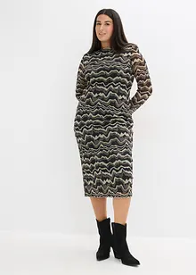 Midi šaty z jemné síťoviny, bonprix