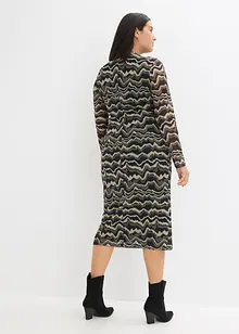 Midi šaty z jemné síťoviny, bonprix