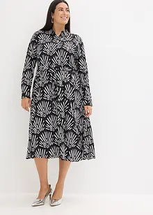 Midi šaty ze splývavé viskózy, bonprix