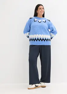 Svetr s norským vzorem se třpytivými proužky, bonprix