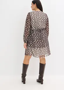 Tunikové šaty z měkké síťoviny, bonprix