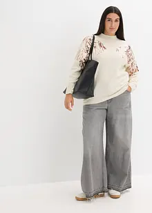 Oversized svetr s pajetkami, bonprix