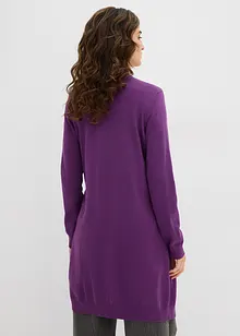 Dlouhý pletený kabátek se srolovanými okraji, bonprix