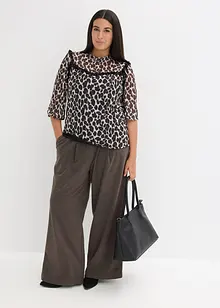 Tričko z jemné síťoviny s krajkou, bonprix